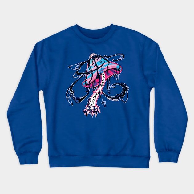 Corrupted Cotton Candy Mushroom Crewneck Sweatshirt by SugarShadow.EXE